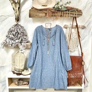 COPY - ROOTS Comfy Linen Rimby Peasant Dress w prairie/country/cottage core vibe